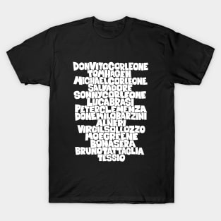 The Godfather: Tribute to the Main Actors of the Classic T-Shirt